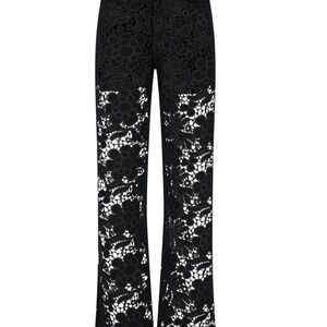 Noli Black Floral Lace Flare Pants size 27